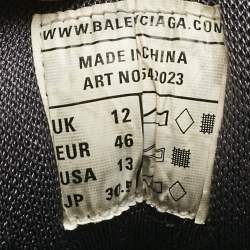 Pre Owned Balenciaga Navy Blue Faux Leather and Mesh Track Sneakers Size 46