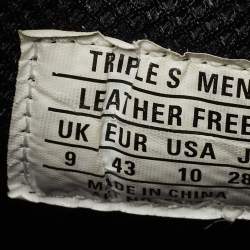 Pre Owned Balenciaga Black Faux Leather Allover Logo Triple S Sneakers Size 43