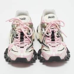 Pre Owned Balenciaga Tricolor Faux Leather and Mesh Track 2 Sneakers Size 40