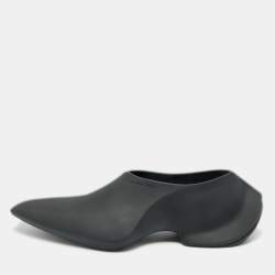 Pre Owned Balenciaga Black Rubber Space Slip On Sneakers Size 41