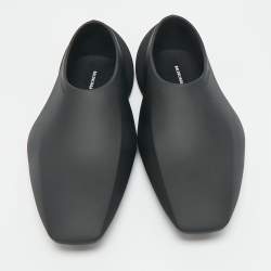 Pre Owned Balenciaga Black Rubber Space Slip On Sneakers Size 41