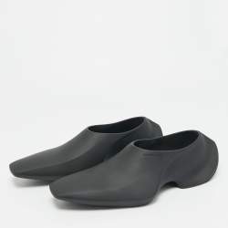 Pre Owned Balenciaga Black Rubber Space Slip On Sneakers Size 41