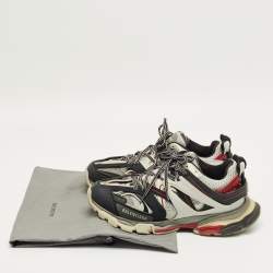 Pre Owned Balenciaga Multicolor Faux Leather and Mesh Track Low Top Sneakers Size 44