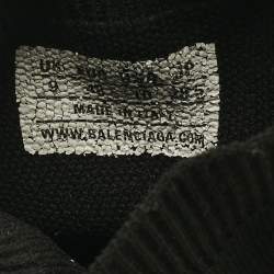 Pre Owned Balenciaga Black Knit Fabric Speed Trainer Sneakers Size 43