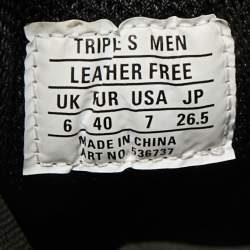 Pre Owned Balenciaga Black Faux Leather Allover Logo Triple S Sneakers Size 40