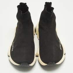 Pre Owned حذاء رياضي بالنسياغا سبيد ترينر نسيج محبوك أسود مقاس 43