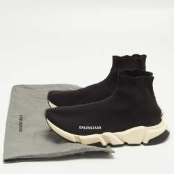 Pre Owned حذاء رياضي بالنسياغا سبيد ترينر نسيج محبوك أسود مقاس 43