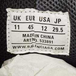 مملوكة مسبقًا Balenciaga Triple S Size 45 Grey/Black Faux Leather and Mesh Low Top Sneakers