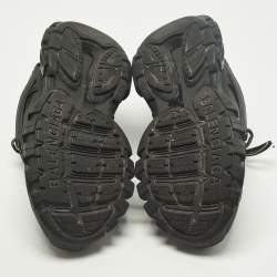 مملوكة مسبقًا Balenciaga Track 2 Size 41 Black Faux Leather and Mesh Lace Up Sneakers