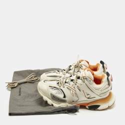 مملوكة مسبقًا Balenciaga Track Size 40 White Mesh and Faux Leather Lace Up Sneakers