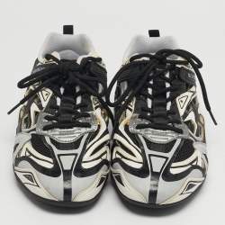 Pre Owned حذاء رياضي بالنسياغا درايف جلد صناعي وشبكة متعدد الألوان منخفض من أعلى مقاس 41