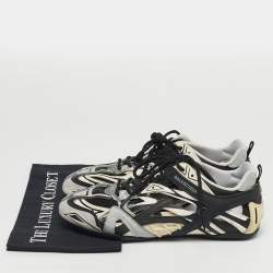 Pre Owned حذاء رياضي بالنسياغا درايف جلد صناعي وشبكة متعدد الألوان منخفض من أعلى مقاس 41