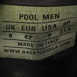 مملوكة مسبقًا حذاء سلايد فلات بالنسياقا رمادي مطاطي بشعار BB مقاس 39