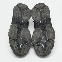 Pre Owned Balenciaga Triple S DIY Metal Size 44 Black Faux Leather Low Top Sneakers