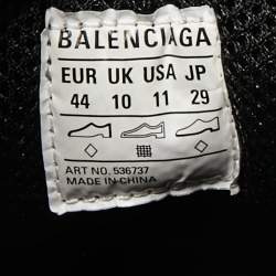 Pre Owned Balenciaga Triple S DIY Metal Size 44 Black Faux Leather Low Top Sneakers