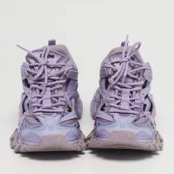 Pre Owned Balenciaga Track 2 Size 38 Purple Leather and Rubber Lace Up Sneakers