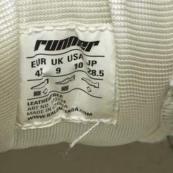 Pre Owned حذاء رياضي بالنسياقا رانر جلد صناعي وشبك أسود/أبيض برباط مقاس 43