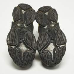 Pre Owned حذاء رياضي بالنسياغا تريبل إس جلد أسود صناعي بالشعار مقاس 40