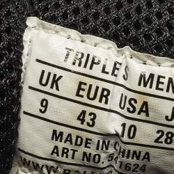 Pre Owned حذاء رياضي بالنسياغا تريبل إس جلد أسود صناعي بالشعار مقاس 40