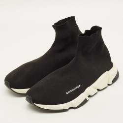 مملوكة مسبقًا حذاء رياضي بالنسياغا سبيد ترينر نسيج محبوك أسود مقاس 43