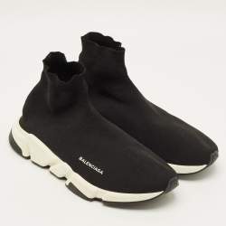 مملوكة مسبقًا حذاء رياضي بالنسياغا سبيد ترينر نسيج محبوك أسود مقاس 43