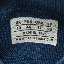 Pre Owned Balenciaga Speed 2.0 Size 44 Blue Knit Fabric High Top Sneakers