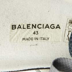 Pre Owned Balenciaga Triple S Size 43 Grey Mesh and Nubuck Leather Lace Up Sneakers