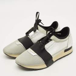 مملوكة مسبقًا حذاء رياضي بالنسياغا ريس رانر سويدي وشبك ثلاثي اللون مقاس 36