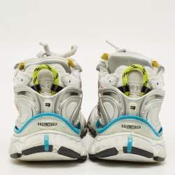 Pre Owned Balenciaga Runner Size 41 Multicolor Faux Leather and Mesh Lace Up Sneakers