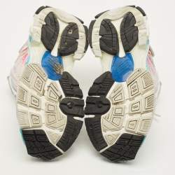 Pre Owned Balenciaga Runner Size 41 Multicolor Faux Leather and Mesh Lace Up Sneakers