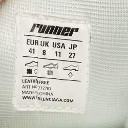 Pre Owned Balenciaga Runner Size 41 Multicolor Faux Leather and Mesh Lace Up Sneakers