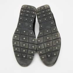 مملوكة مسبقًا حذاء رياضي بالنسياغا رنر شبكة وزيتوني وأسود جلد لامع سطح السفلي مقاس 43