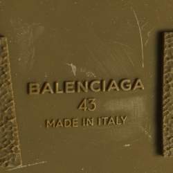 Pre Owned Balenciaga Race Runner Size 43 Green/Black Leather and Suede Lace Up Sneakers