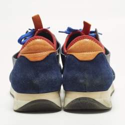 Pre Owned Balenciaga Race Runner Size 43 Multicolor Leather, Mesh and Suede Low Top Sneakers