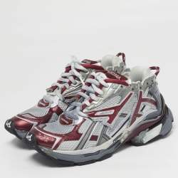 Pre Owned حذاء رياضي بالنسياجا رنر 2.0 متعدد الألوان جلد صناعي وشبك عنق منخفض مقاس 38