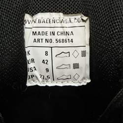 Pre Owned Balenciaga Track Size 42 Black Faux Leather and Mesh Lace Up Sneakers
