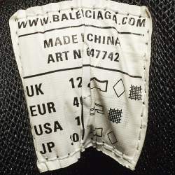 Pre Owned Balenciaga Track Size 46 Black Faux Leather and Mesh Lace Up Sneakers