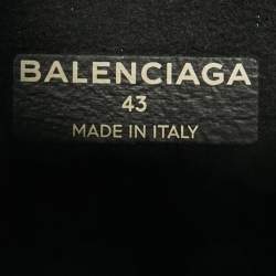 مملوكة مسبقًا Balenciaga Triple S Size 43 Black Faux Leather and Mesh Lace Up Sneakers