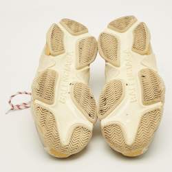 Pre Owned Balenciaga Triple S Size 43 Multicolor Mesh and Nubuck Leather Lace Up Sneakers