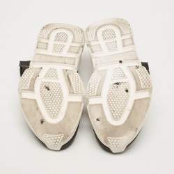 Pre Owned حذاء رياضي بالنسياغا سليب أون عالي قماش محبوك رمادي/أسود مقاس 38