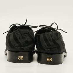 Pre Owned حذاء أكسفورد بالنسياعا جلد أسود سير مونك مقاس 40