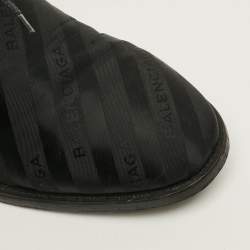 Pre Owned حذاء أكسفورد بالنسياعا جلد أسود سير مونك مقاس 40