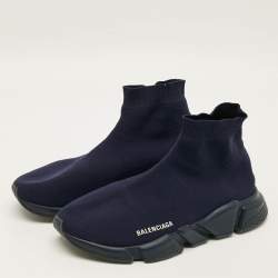 Pre Owned حذاء رياضي بالنسياغا سبيد ترينر قماش تريكو أوف وايت مقاس 42