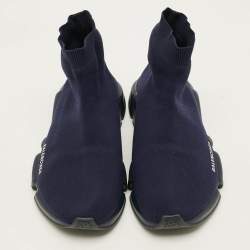 Pre Owned حذ اء رياضي بالنسياغا سبيد ترينر قماش تريكو أوف وايت مقاس 42