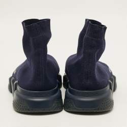 Pre Owned حذاء رياضي بالنسياغا سبيد ترينر قماش تريكو أوف وايت مقاس 42