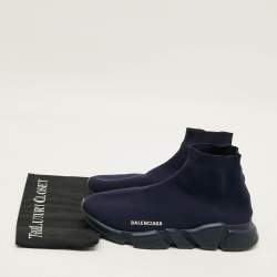 Pre Owned حذاء رياضي بالنسياغا سبيد ترينر قماش تريكو أوف وايت مقاس 42