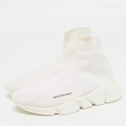 مملوكة مسبقًا حذاء رياضي بالنسياجا سبيد 2.0 قماش تريكو أبيض مقاس 42