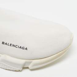 مملوكة مسبقًا حذاء رياضي بالنسياجا سبيد 2.0 قماش تريكو أبيض مقاس 42