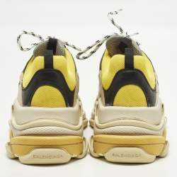 Pre Owned Balenciaga Triple S Size 43 Multicolor Mesh and Nubuck Leather Lace Up Sneakers