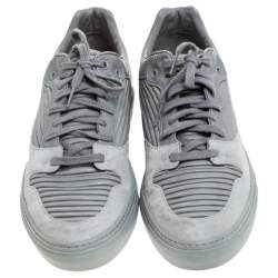 Balenciaga Grey Leather And Suede Low Top Sneaker Size 41
